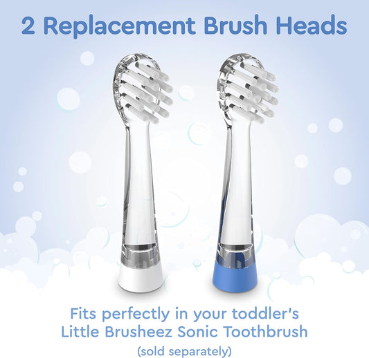 Little Brusheez® 2-Pack Replacement Brush Heads - Safe & Gentle Electric Brush Heads for Ages 1-3 Toddlers’ Sonic Toothbrush (Kiwi The Koala)