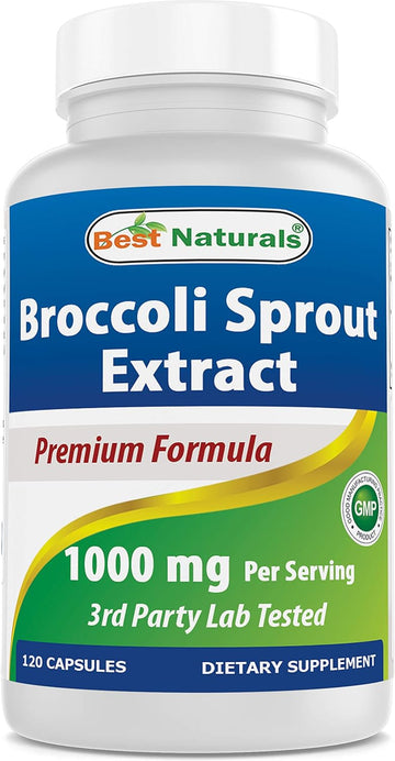 Best Naturals Broccoli Sprouts Extract, 1000 mg, 120 Count