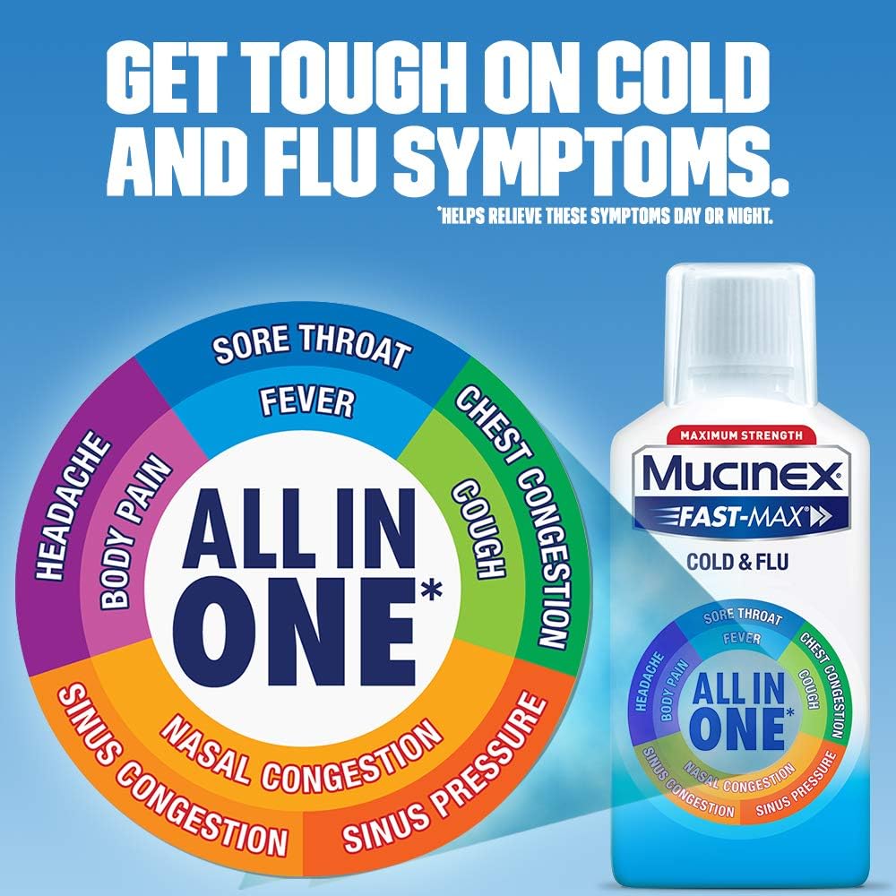 Mucinex Fast-Max Adult Severe Cold Liquid, 6 Ounce : Health & Household