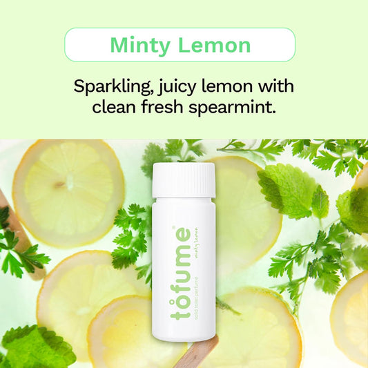 Effervescent Bathroom Air Fresheners - Minty Lemon Fragrance - Toilet Deodorizer Tablets, 2 Pack