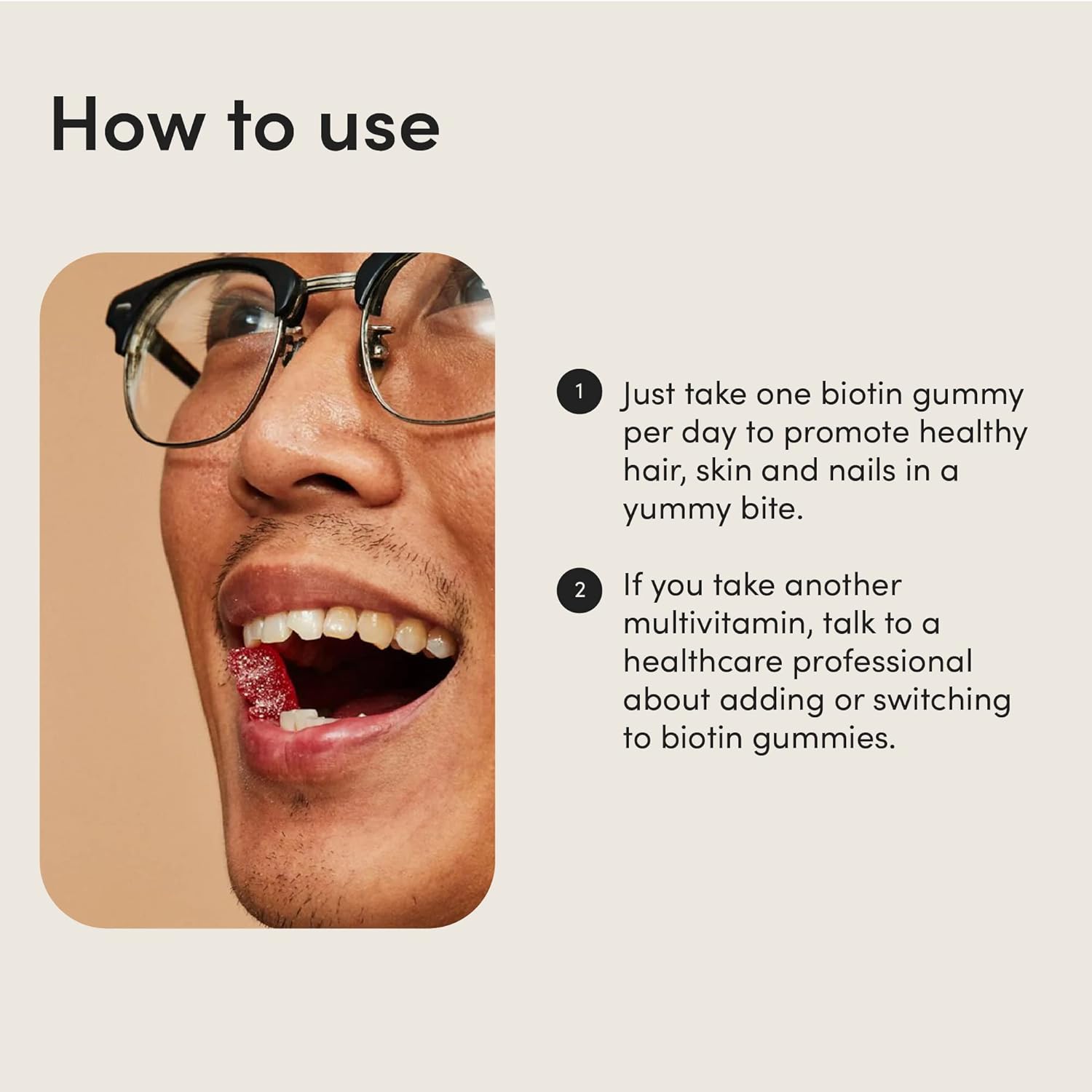 HIMS & HERS biotin Builder Gummy with Vitamins B12, B6 and D, Gluten Free, no Artificial sweeteners or Flavors, Wild Cherry , 60 Count : Health & Household