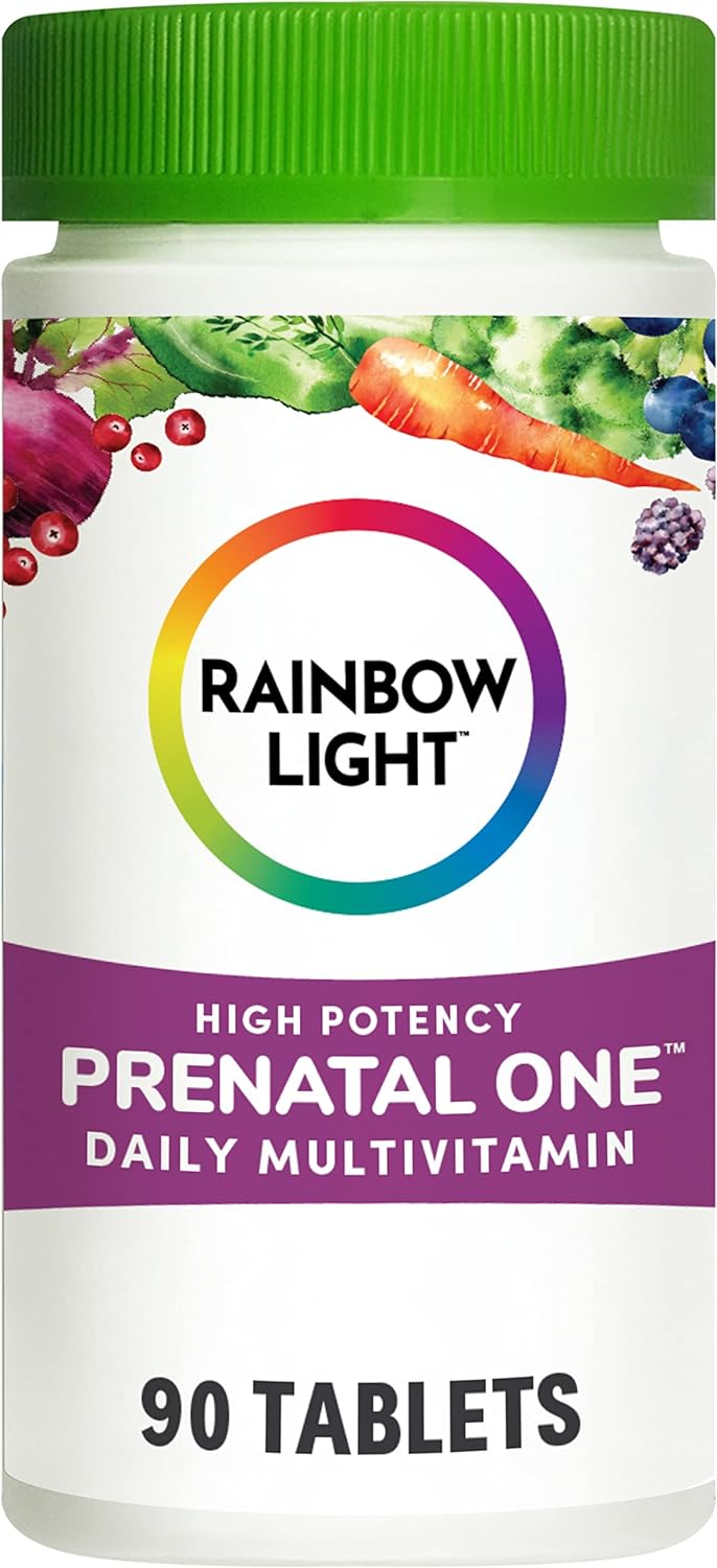 Rainbow Light High-Potency Prenatal One Multivitamin, Prenatal Health Multivitamin Supports Mom'S Health And Baby'S Development, With Vitamin C, Vegan, 90 Count