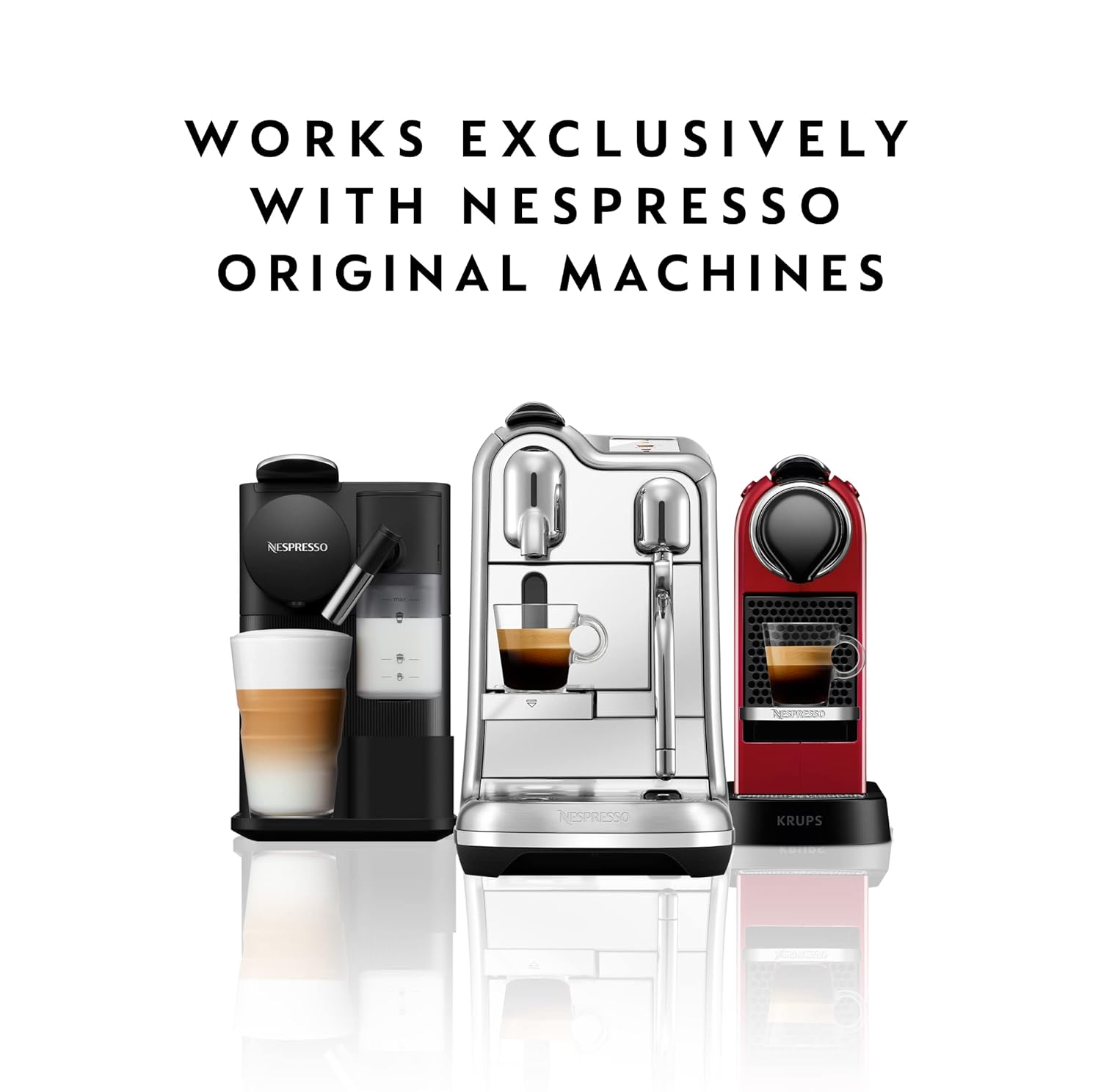 Nespresso Capsules Original, Ristretto Decaffeinato, Dark Roast Espresso Coffee, 50-Count Espresso Coffee Pods