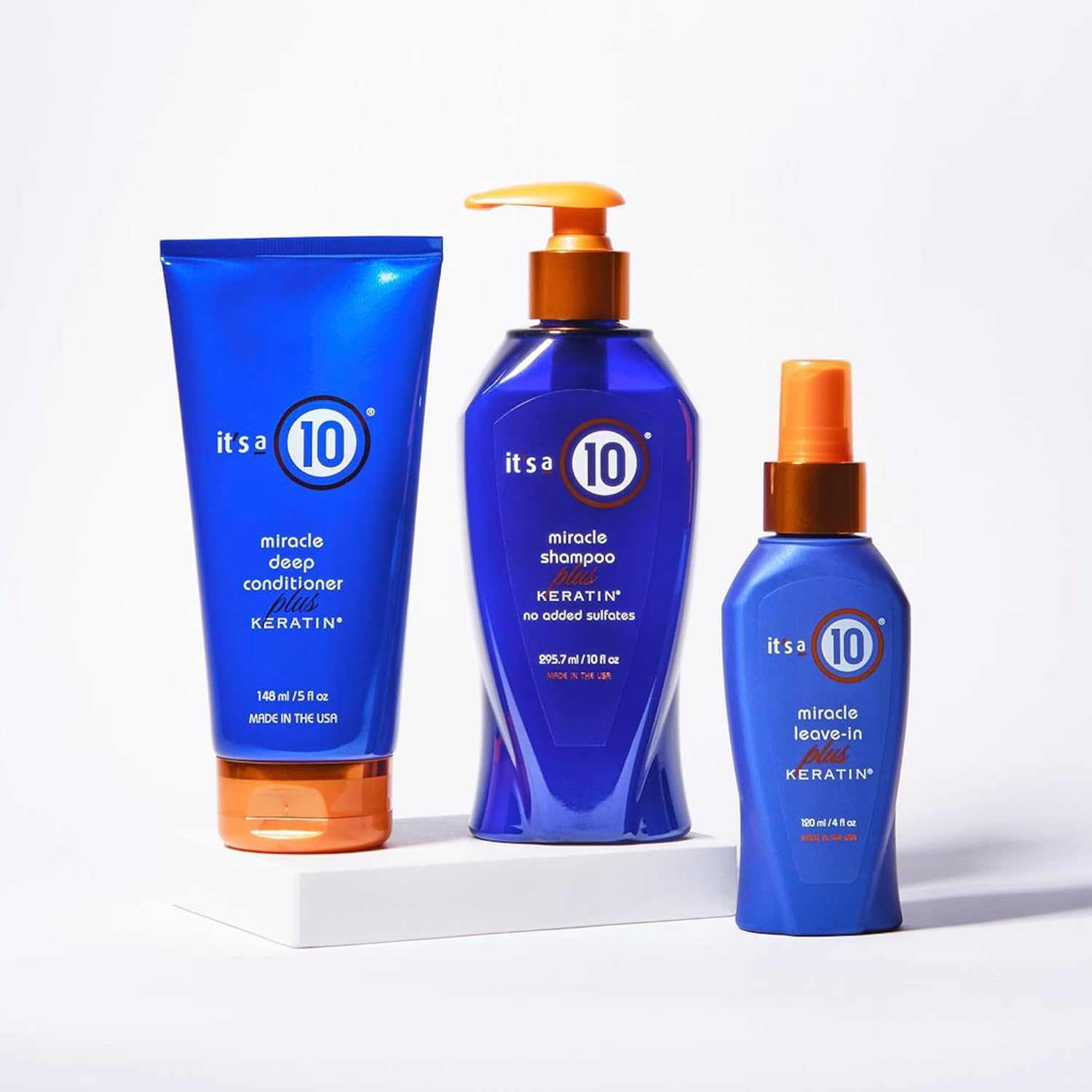 It’S A 10 Haircare - Miracle Leave-In Plus Keratin, Conditioner, Lightweight, Reduce Free, Natural Ingredients, 120Ml