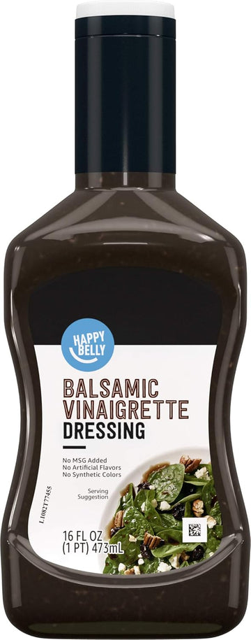 Amazon Brand - Happy Belly Balsamic Vinaigrette Dressing, 16 Fl Oz (Pack Of 1)