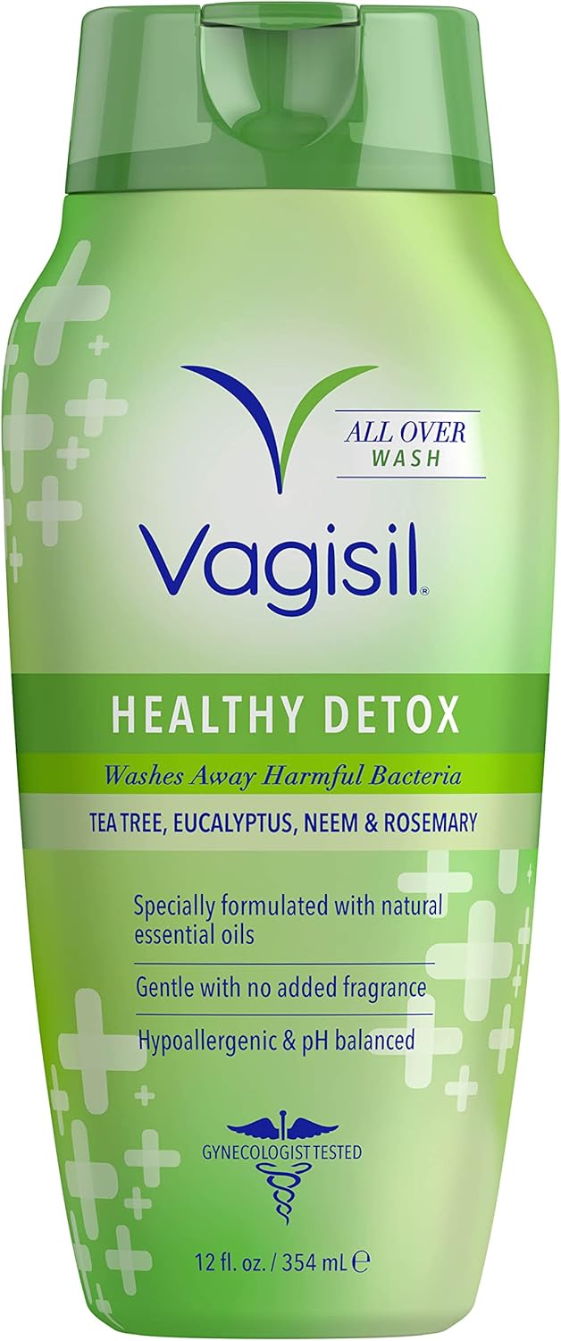 Vagisil Healthy Detox Intimate Wash For Women, Gynaecologist Tested, Hypoallergenic And Ph Balanced, Plant-Based Ingredients, 354 Ml