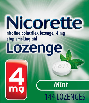 Nicorette Nicotine Lozenges To Stop Smoking, 4 Mg, Mint Flavor - 144 Count