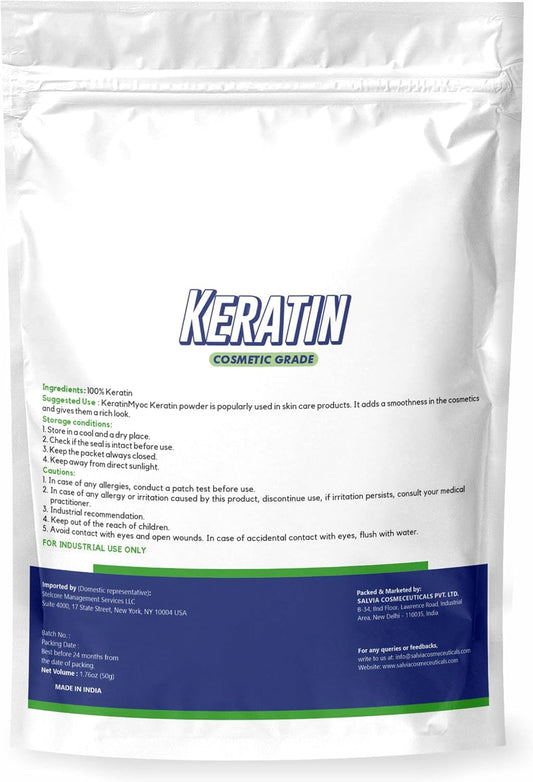 Myoc Keratin Powder – 50 Gm, Pure Powder For Hair Mask, Shampoo, Keratin For Nail Care & Hair Care Products
