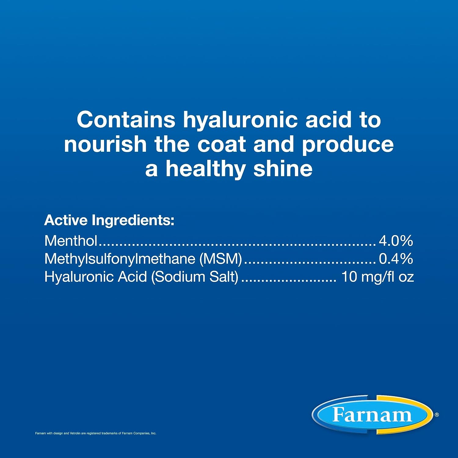 Farnam Vetrolin Horse Liniment Gel with Hyaluronic Acid for Muscle Soreness and Stiffness Relief on Horses, Helps Reduce Swelling, Aids in Pain Relief, 12 Oz. : Pain Relief Rubs : Pet Supplies