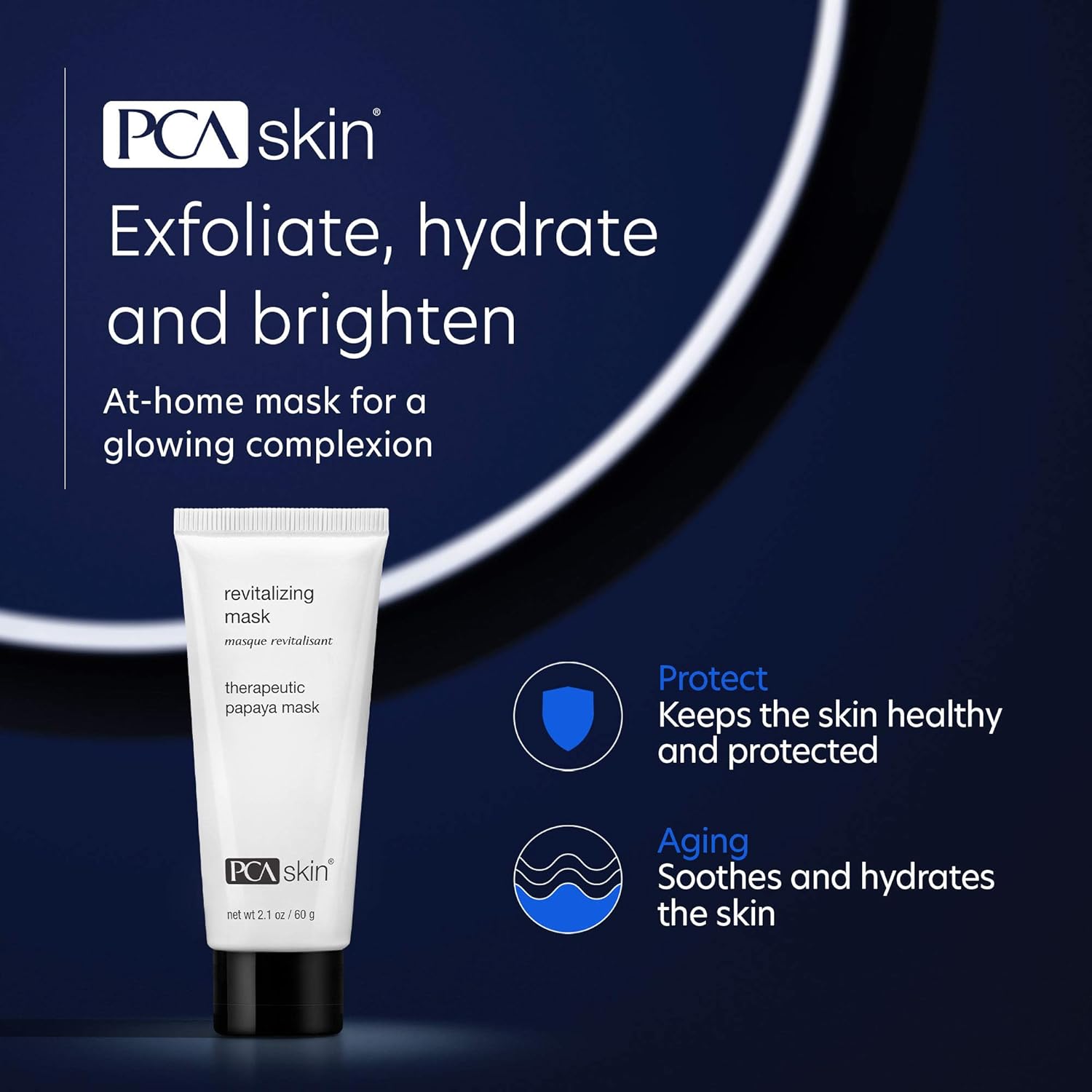 PCA SKIN Revitalizing Skin Care Face Mask - Exfoliating Papaya-Infused Skincare Facial Mask for a Healthier Glowing Complexion, Purifies Pores, Blackheads & Acne (2.1 oz) : Beauty & Personal Care
