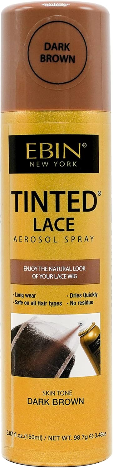 Ebin Tinted Lace Dark Brown Aerosol Spray 150Ml