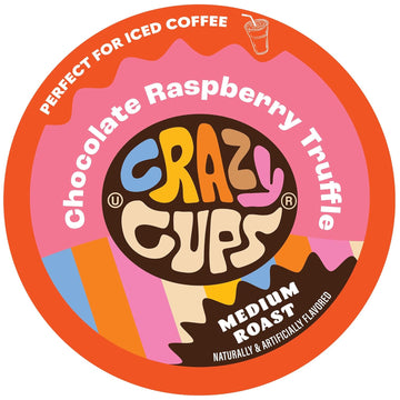 Crazy Cups Flavored Coffee For Keurig K-Cup Machines, Chocolate Raspberry Truffle, Hot Or Iced Drinks, 22 Count Single Serve, Recyclable Pods