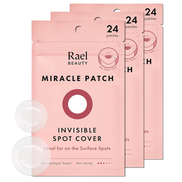 Rael Pimple Patches Miracle Invisible Spot Cover - Hydrocolloid Acne For Face, Blemishes And Zits Absorbing Patch, Breakouts Treatment Skin Care, Facial Stickers, 2 Sizes (72 Count)