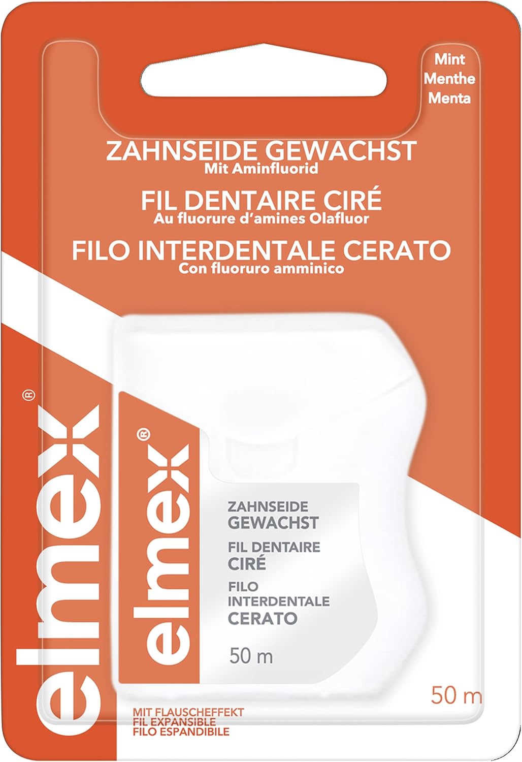 Elmex 159909 Dental Floss, Waxed, Pack Of 1