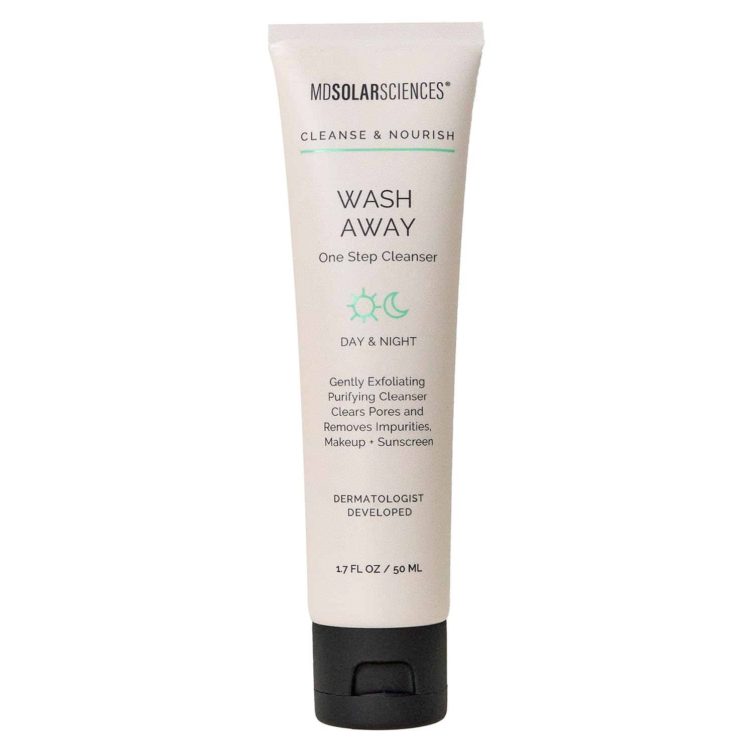 Mdsolarsciences Wash Away One Step Foaming Cleanser Removes Impurities, Makeup & Sunscreen, Dermatologist Developed Vegan Formula With Hyaluronic Acid, Pineapple Extract, Aloe & Vitamin B5