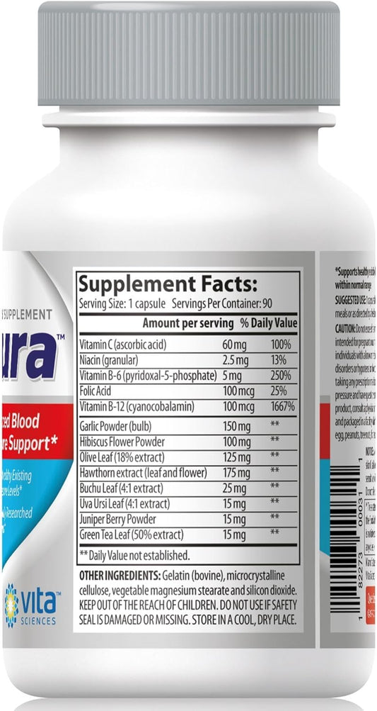 Natural Supplement For Promoting Balanced Blood Circulation - Contains Hawthorn Berry, Niacin, And Garlic Extract For Supporting Optimal Heart, Brain, And Circulatory Function