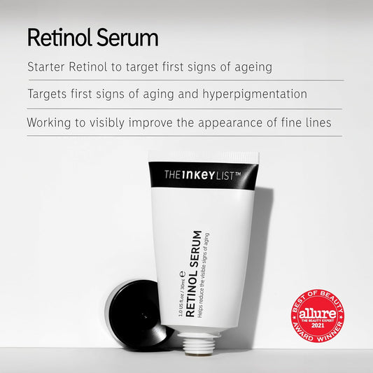 The Inkey List Retinol Serum 30Ml, Reduces Hyperpigmentation, Anti-Ageing Skincare, Acne Treatment, Vegan Friendly, Suitable For All Skin Types