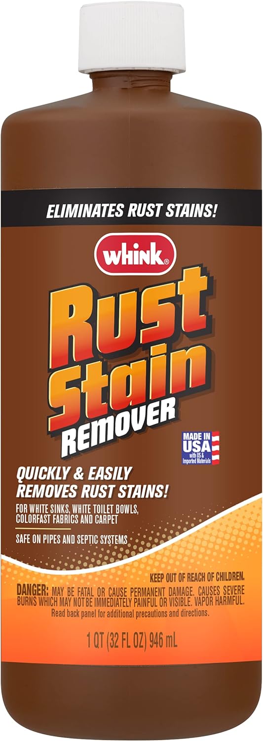 Whink 1232 Liquid Rust Stain Remover, 32 Oz, Unscented