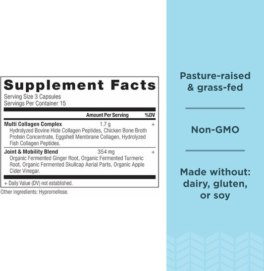 Ancient Nutrition Collagen Pills For Joint Support, Multi Collagen Capsules 45 Ct, Joint + Mobility, Supports Joints, Skin & Nails, Exercise Recovery, Paleo And Keto Friendly, Gluten Free