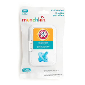 Munchkin® Arm & Hammer Pacifier Wipes - Safely Cleans Baby and Toddler Essentials, 1 Pack, 36 Wipes