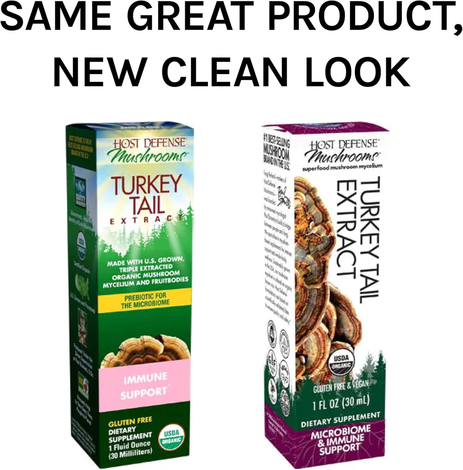 Host Defense, Turkey Tail Extract, Natural Immune System and Digestive Support, Mushroom Supplement, Plain, 1  