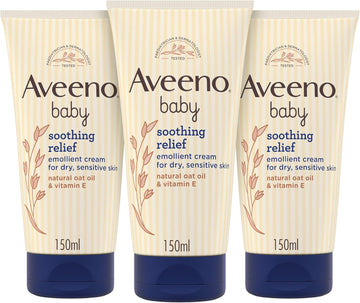 Aveeno Baby, Soothing Relief Emollient Cream 3 X 150 Ml