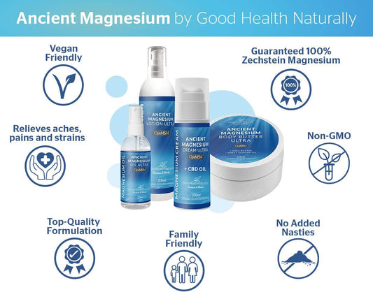Ancient Magnesium Lotion Ultra - Moisturizer, Muscle Pain Relief | with MSM - 200 mL - Good Health Naturally : Amazon.co.uk: Beauty