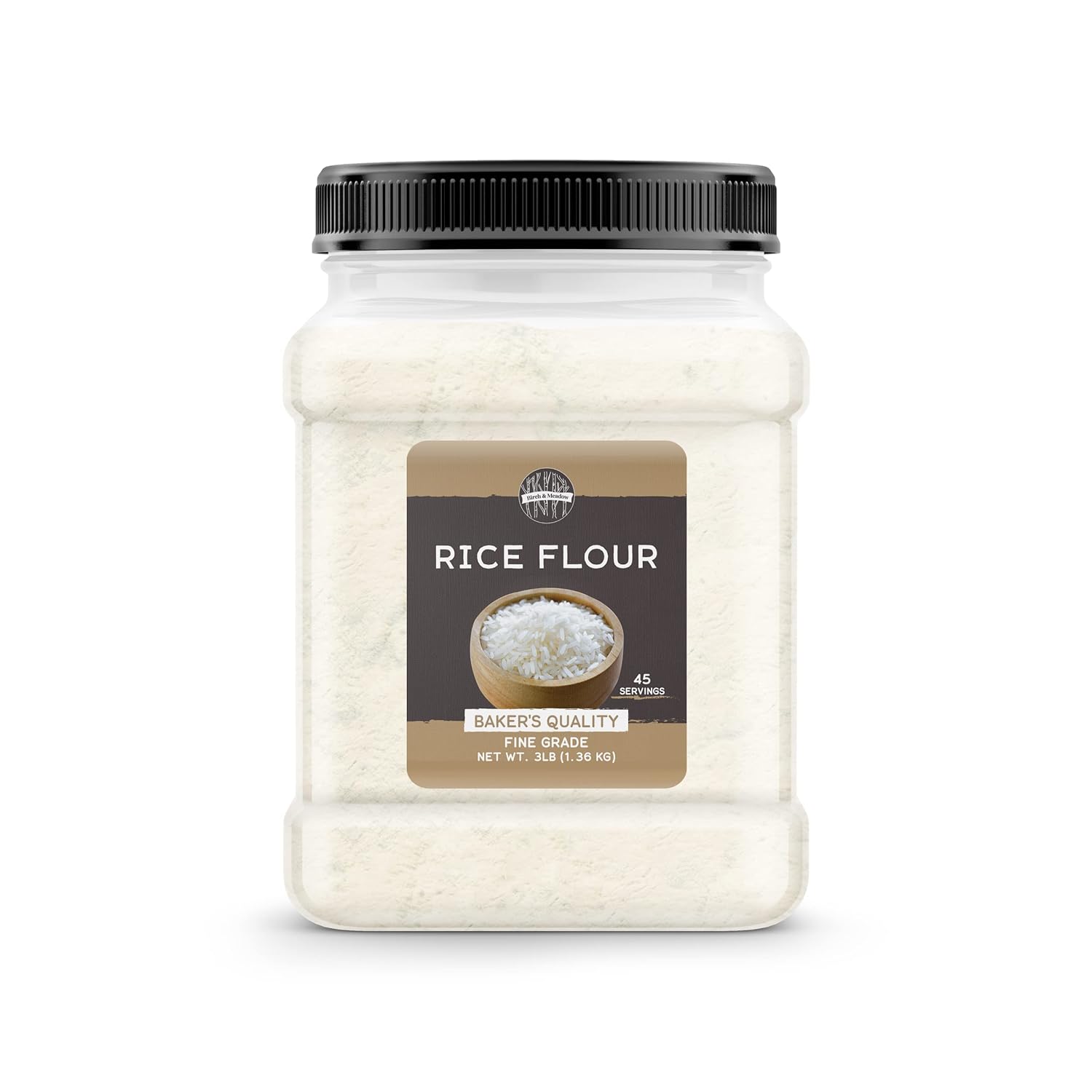 Birch & Meadow 3 lb of Rice Flour, Gluten Free, Non-GMO