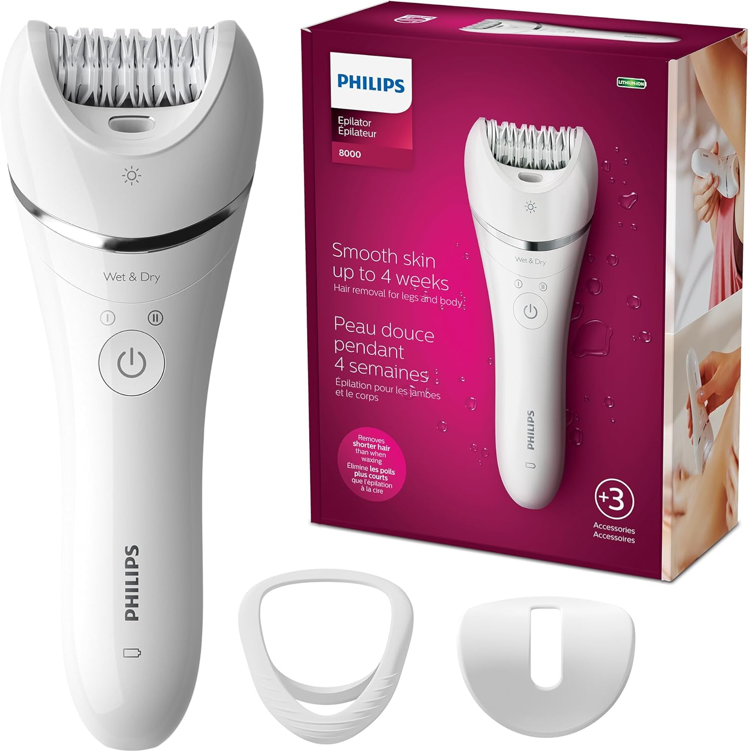 Philips Beauty Epilator Series 8000 For Women, With 3 Accessories, Bre700/04