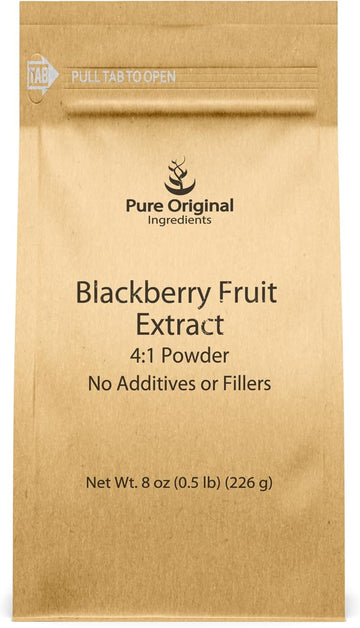 Pure Original Ingredients Blackberry Fruit Extract (8 Oz), 4:1 Powder, Fine Powder, Supplement & Additive