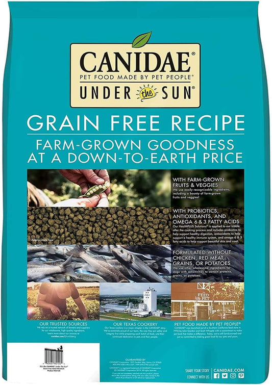 Canidae, Under The Sun, Grain Free Recipe Made With Real Whitefish Dog Dry 23.5 Lbs