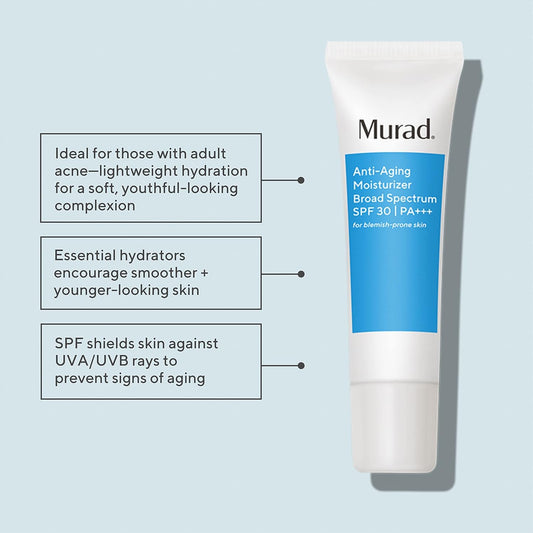 Murad Anti-Aging Moisturizer Broad Spectrum Spf 30 (Updated Packaging) | Grease-Free Face Moisturizer For Women & Men - Anti-Aging Face Cream With Spf, 1.7 Fl Oz