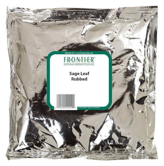 Frontier Co-Op Rubbed Sage Leaf, 1-Pound, Sweet, Earthy Flavor With Hints Of Mint, Pairs With Garlic & Rosemary, Kosher