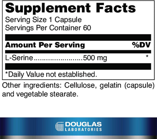 Douglas Laboratories L-Serine | Amino Acid Supplement For Heart And Brain Health And Muscle Building* | 60 Capsules