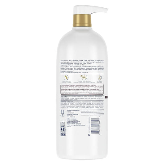 Dove Hair Therapy Shampoo Strengthening Treatment For Thin, Fine Hair Strength And Fullness Boost Sulfate Free Shampoo For 2X Visibly Fuller, Thicker Hair 33.8 Oz