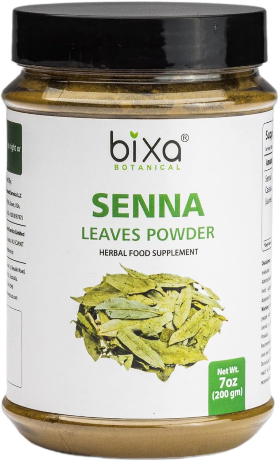 Senna Leaves Powder (Cassia angustifolia), 200g (7 Oz) - Natural Herbal Laxative | Ayurvedic Herbal Supplement to Support Digestive Function | removes unwanted Materials & Clear The blockages