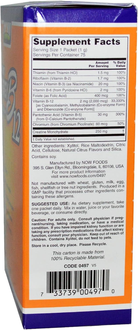 Now Foods - B-12 Instant Energy Packets 75/Box : Health & Household