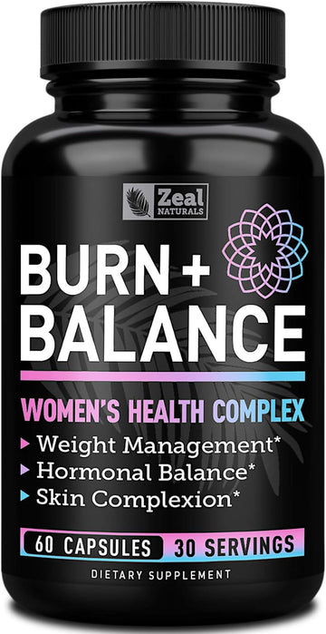 Zeal Naturals Weight Loss Support For Women + Daily Balance Vitmains (Iron, Vitamin D, Setria®, Folate) Premium Diet Support Pills For Women+ Multivitamin And Hormone Support