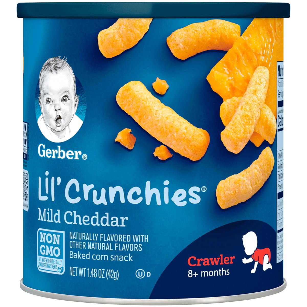 Gerber Lil' Crunchies, Cheddar And Veggie Dip, 1.48 Ounce, 4 Count