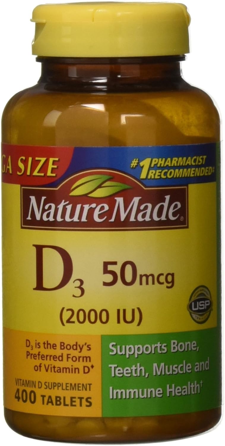 NATURE MADE D3, 2000 Iu, Tablets, 400 Count