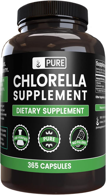 Pure Original Ingredients Chlorella (365 Capsules) No Magnesium Or Rice Fillers, Always Pure, Lab Verified