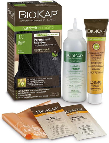 Biokap Natural Brown 4.0 Rapid Hair Dye 135 Ml - Works In Just 10 Mins, Permanent, Vegan & Natural Nourishing Formula Suitable For Sensitive Skin