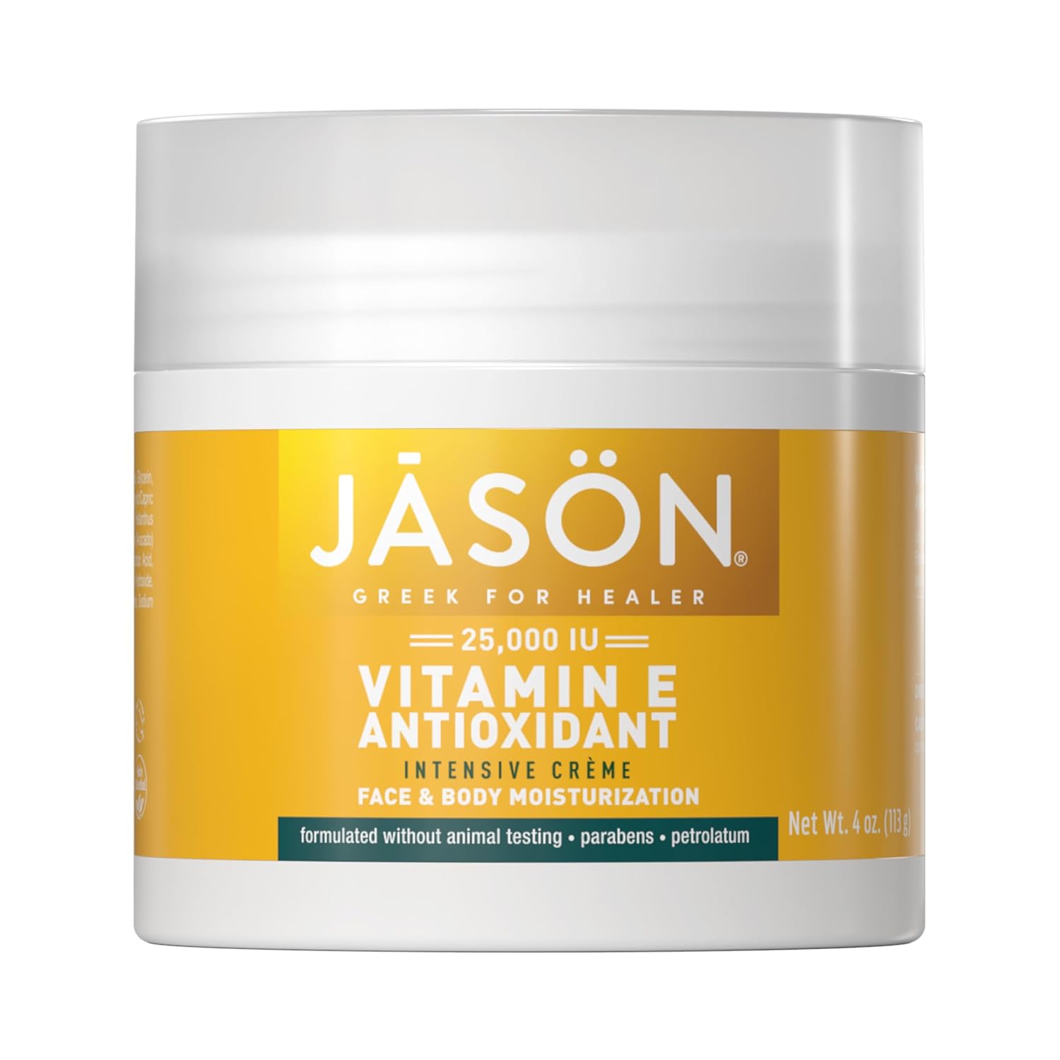 Jason Vitamin E 25, 000 Iu Intensive Moisturizing Crème, For Face And Body, 4 Fluid Ounces