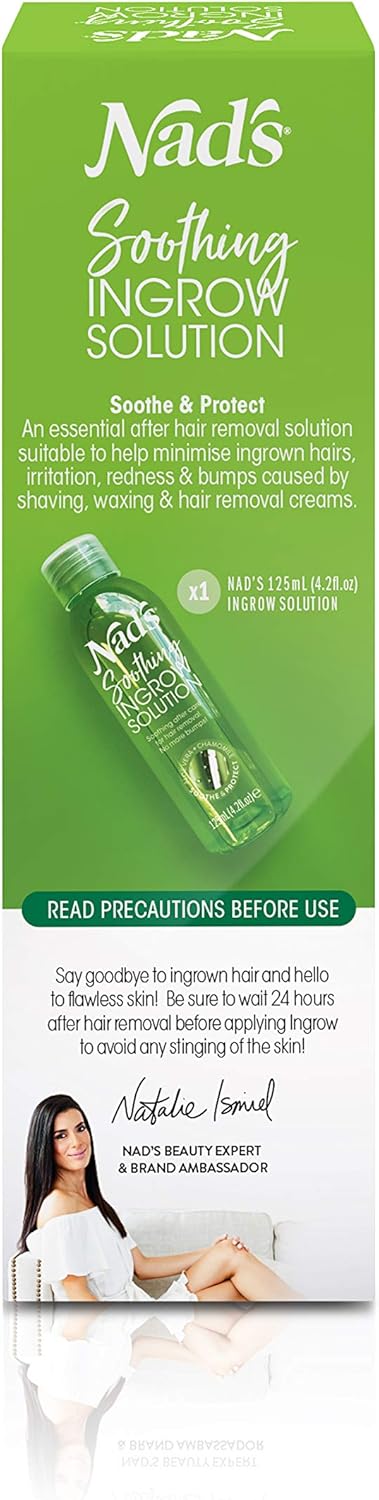 Nad'S Soothing Ingrow Solution, Ingrown Hair Reduction, Treatment For Ingrown Hairs, Redness And Inflammation, Ingrown Hair Treatment, 125Ml
