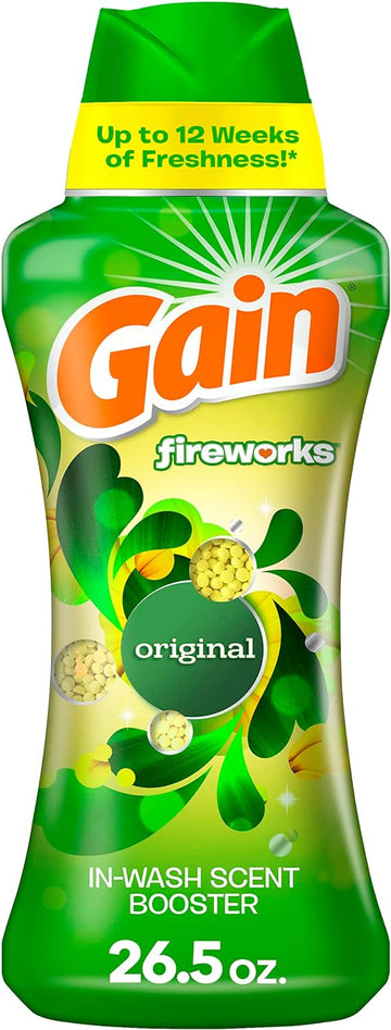 Gain Fireworks Laundry Scent Booster Beads for Washer, Original, 26.5 oz, Use with Fabric Softener