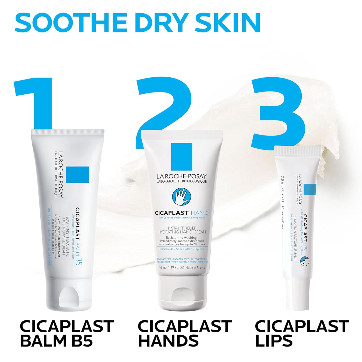 La Roche-Posay Cicaplast Lip Balm B5 | Hydrating Lip Balm with Shea Butter | Lip Treatment for Dry Cracked Lips | Moisturizing and Repairing Lip Balm | Fragrance Free : Beauty & Personal Care