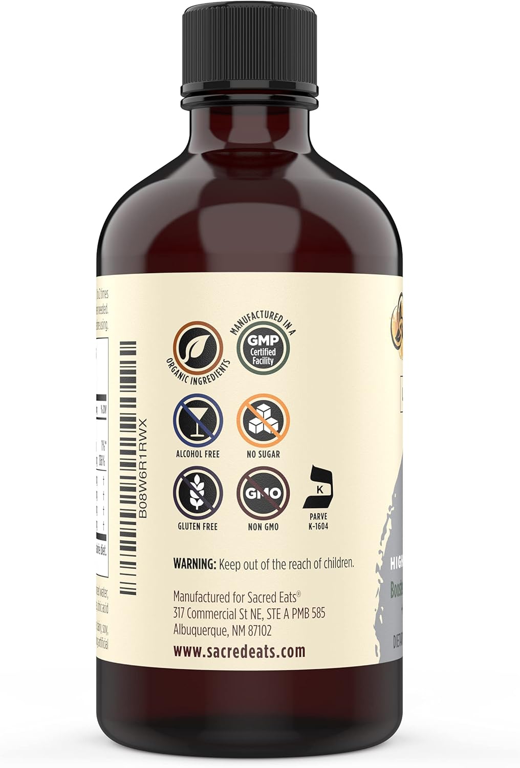 Liquid Zinc (Glycinate Chelate) With Organic Elderberry & Echinacea (High In Quercetin) | 4-In-1 Immune Suport Supplement For Adults & Kids, Great Tasting | Alcohol & Gluten Free, Non Gmo (4.0 Oz)