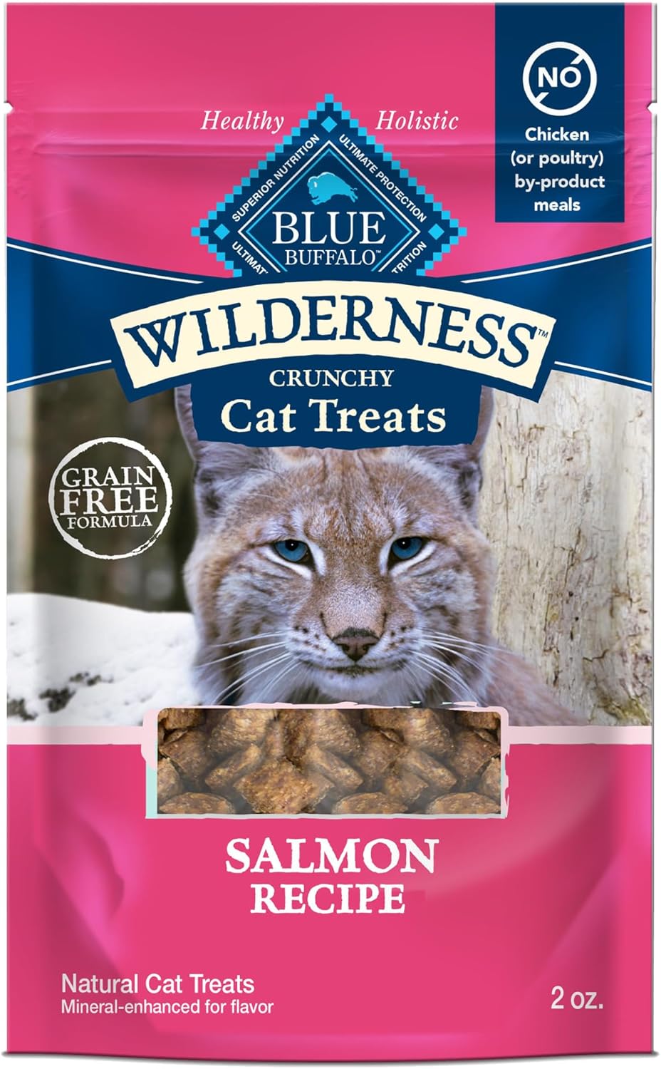 Blue Buffalo Wilderness Crunchy Cat Treats, Made With Natural Ingredients, Tasty Salmon Flavor, 2-Oz. Bag