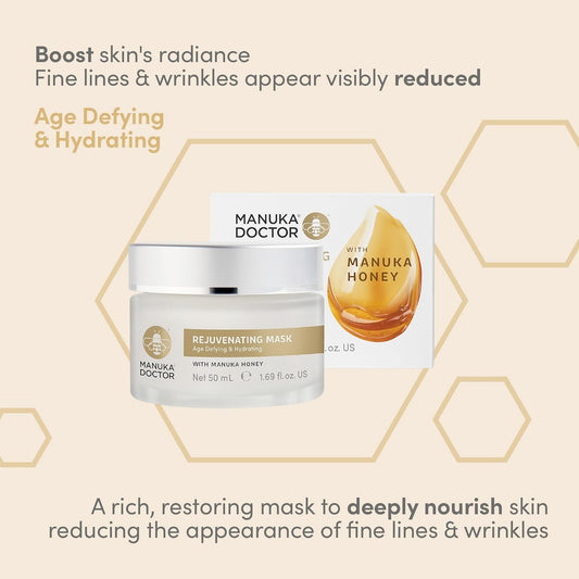 Manuka Doctor Rejuvenating Mask - Age Defying And Hydrating Facial Mask With Manuka Honey & Purified Bee Venom To Boost Skin'S Glow (1.69 Fl Oz)