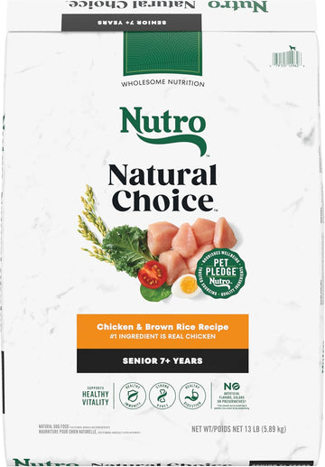 Nutro Natural Choice Senior Dry Dog Food, Chicken And Brown Rice Recipe, 13 Lbs